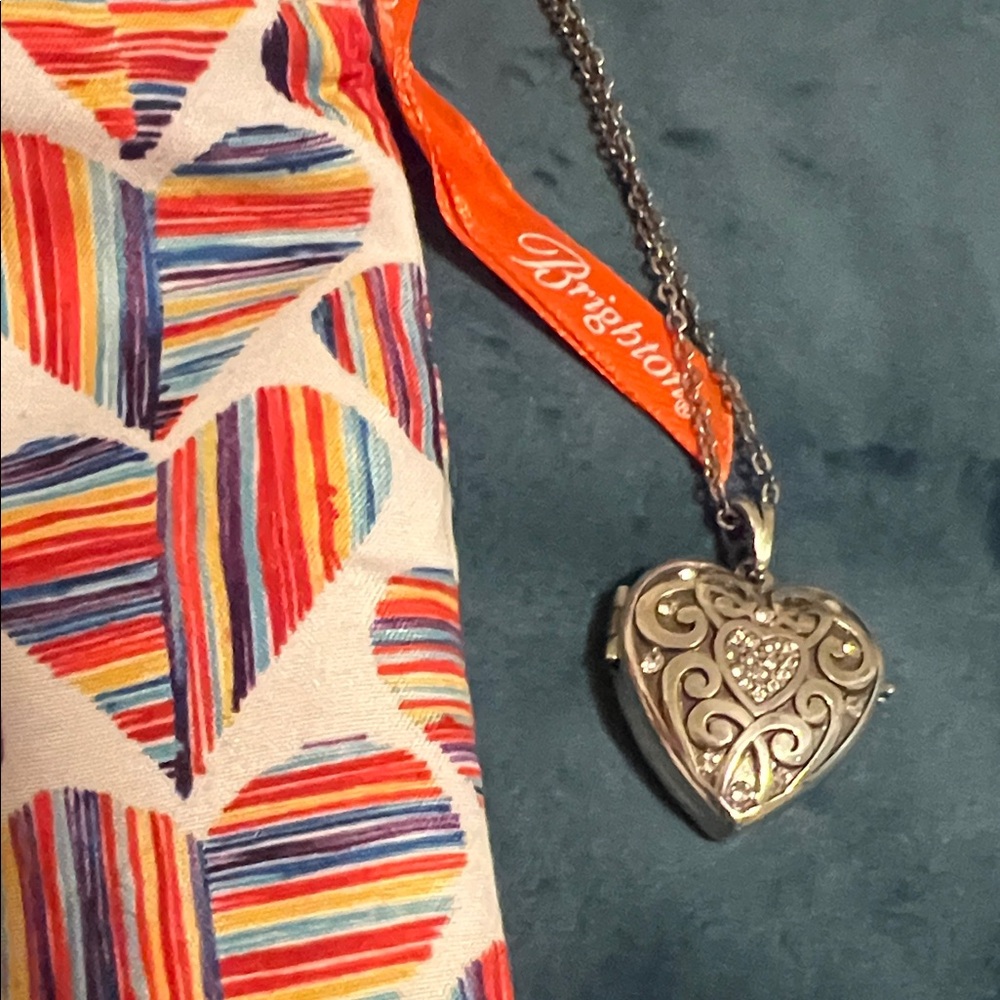 Brighton Silver Heart Pendant locket Necklace